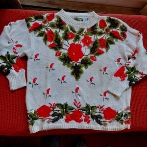 Vintage* Grandmacore Knitted Pullover. Size Medium